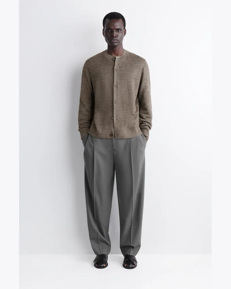 COS Fliessende Lockere Passform Hose Mit Weitem Bein Grau