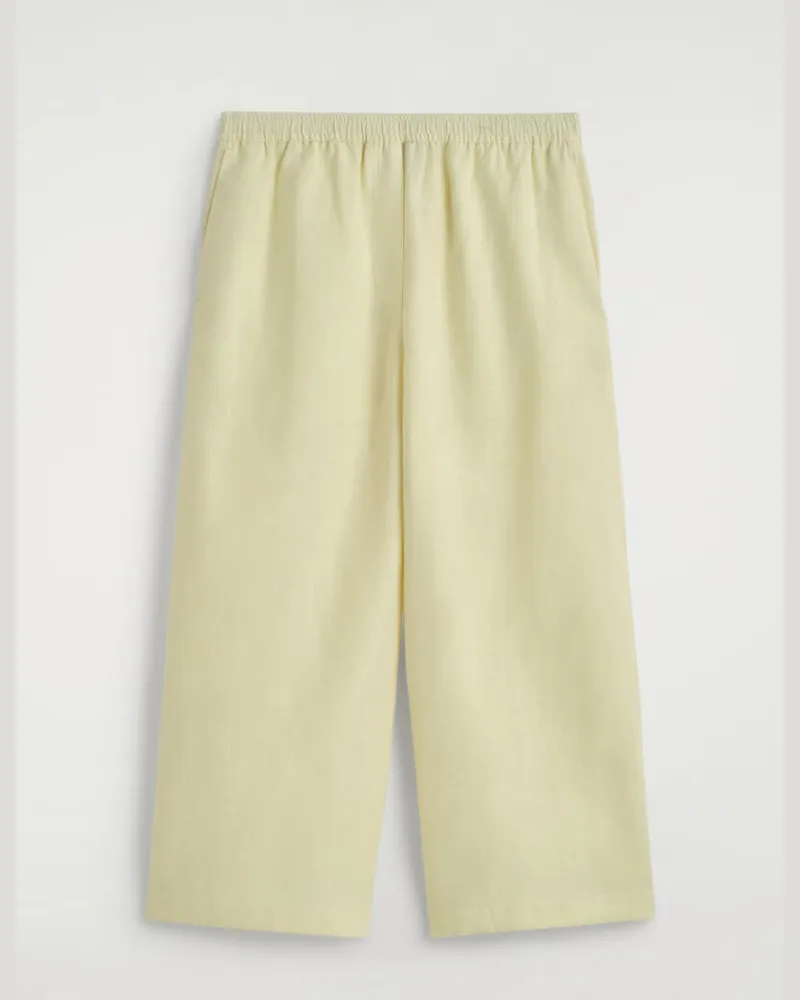 COS Culottes Aus Leinen Gelb