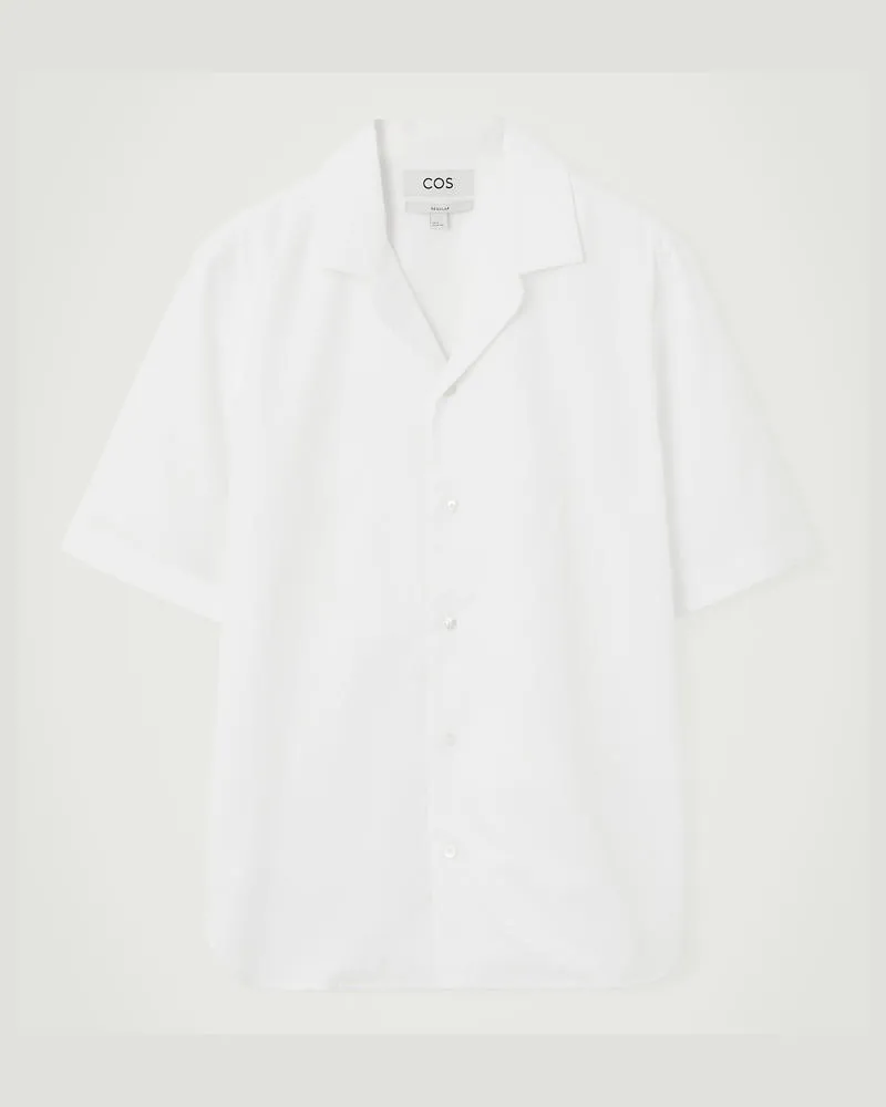COS Lockeres Kurzarmhemd Aus Seiden-Mix Beige