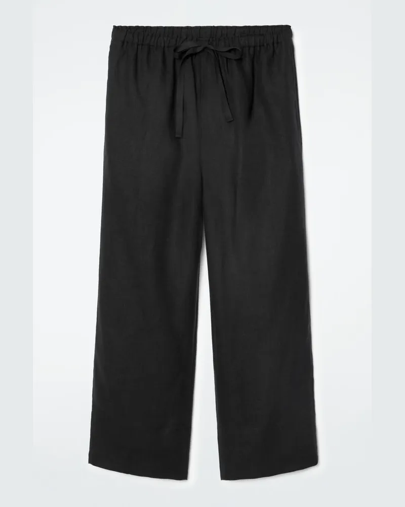 COS Leinenhose Mit Kordelzugbund Schwarz