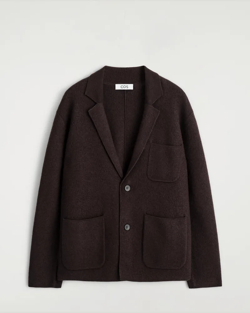 COS Strickblazer Aus Kochwolle Braun