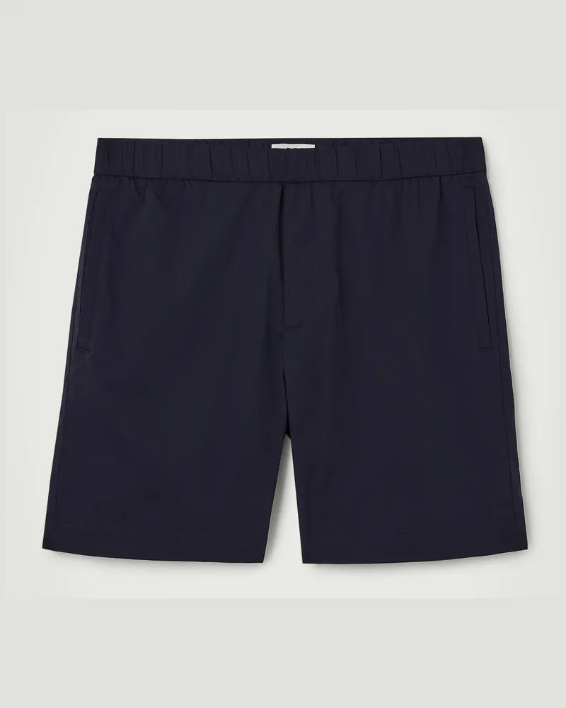 COS Shorts Aus Baumwoll-Mix Mit Elastischem Bund Blau