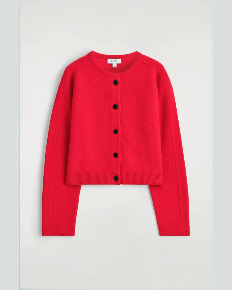 COS Strickjacke Aus Kochwolle Rot