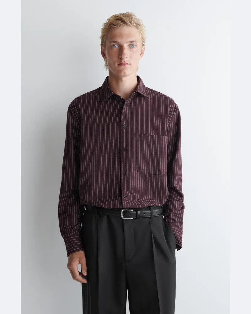 COS Lockeres Hemd Aus Twill Rot