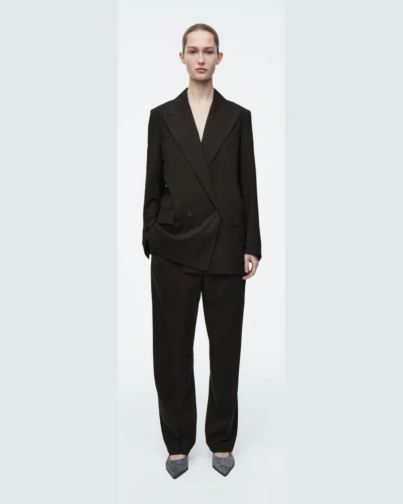COS Elegante, Fliessende Hose Aus Wolle Braun