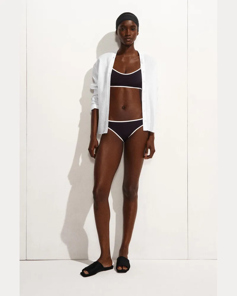 COS Contrast-Trimmed Bikini Briefs Blau