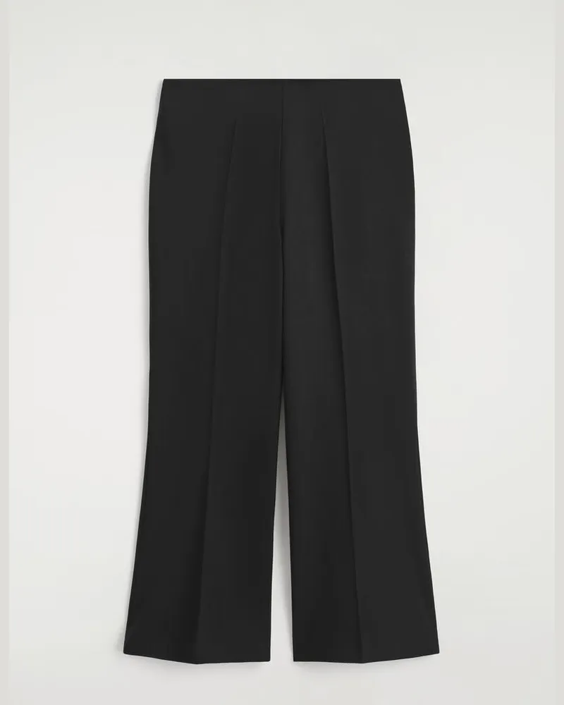 COS Verkürzte, Ausgestellte Hose Schwarz