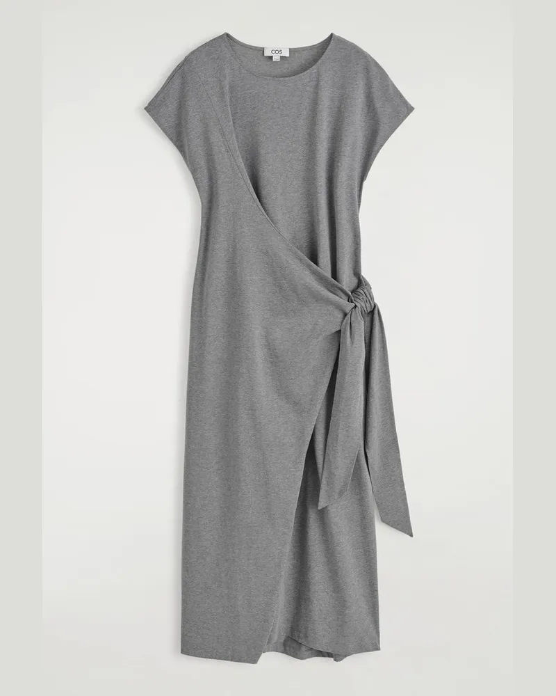 COS T-Shirt-Kleid Mit Wickelfront Grau