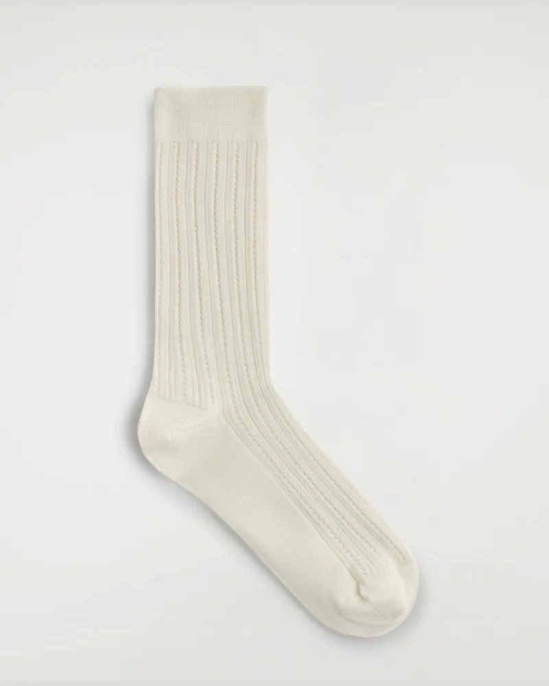 COS Socken Aus Pointelle-Strick Weiß