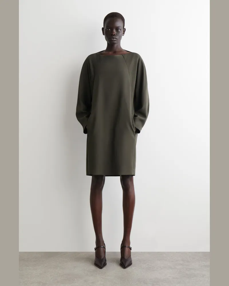 COS Skulpturales Minikleid Braun