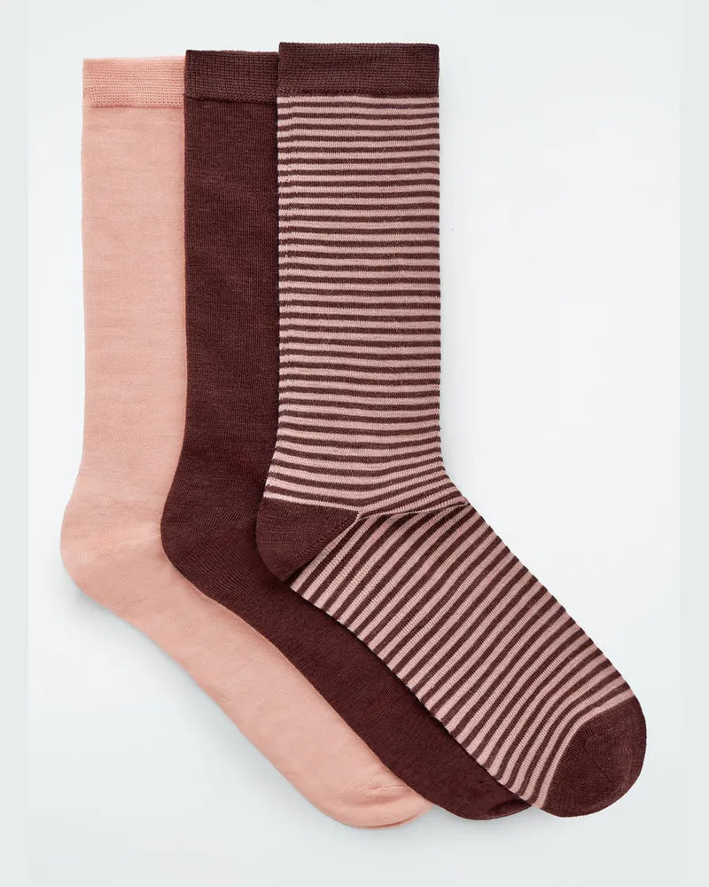 COS 3Er-Pack Wollsocken Im Geschenkset Rot