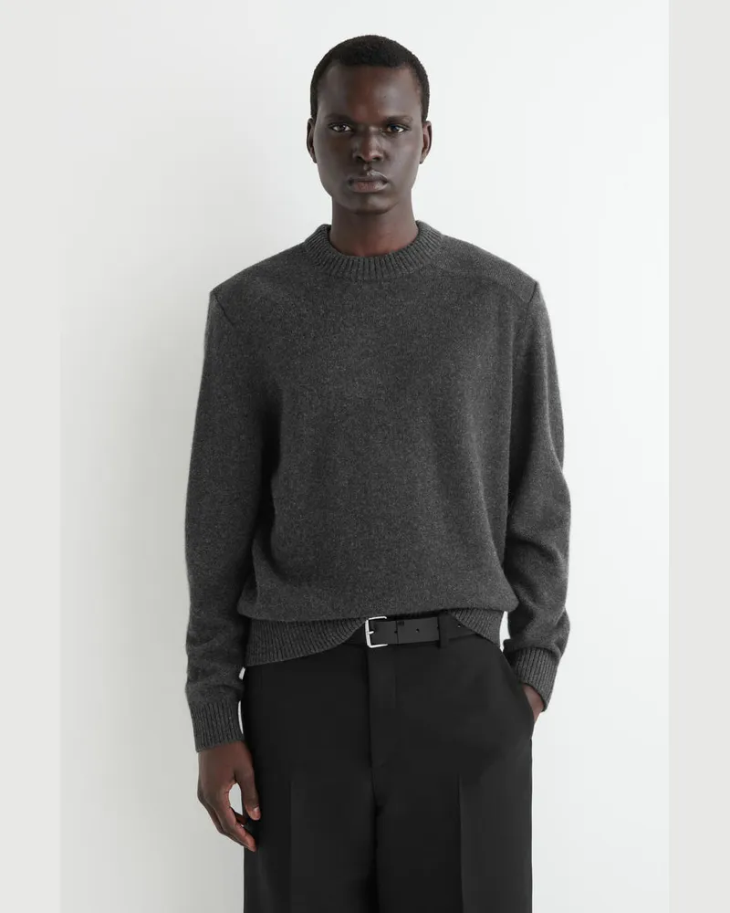 COS Kaschmirpullover Mit Rundhalsausschnitt Grau