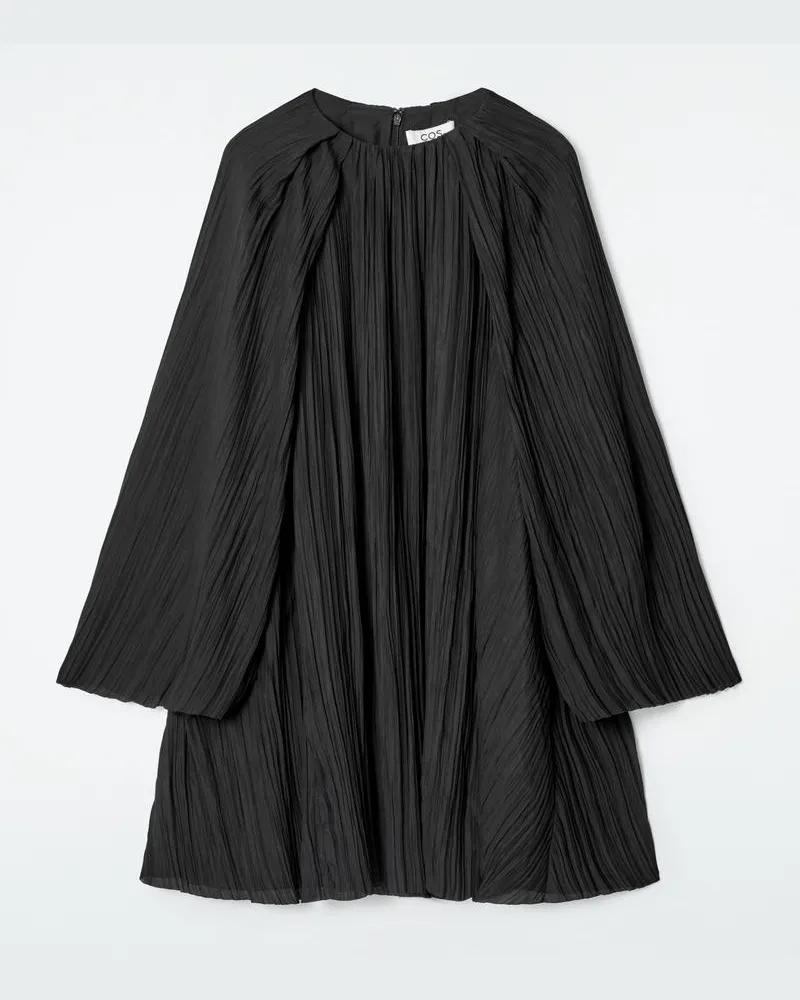 COS Minikleid Mit Plisseefalten Schwarz