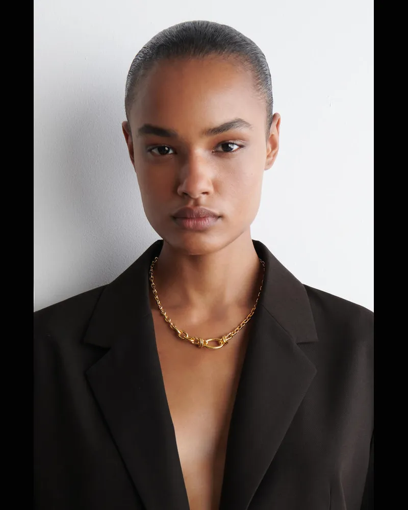 COS Kette Aus Asymmetrischen Gliedern Bronze