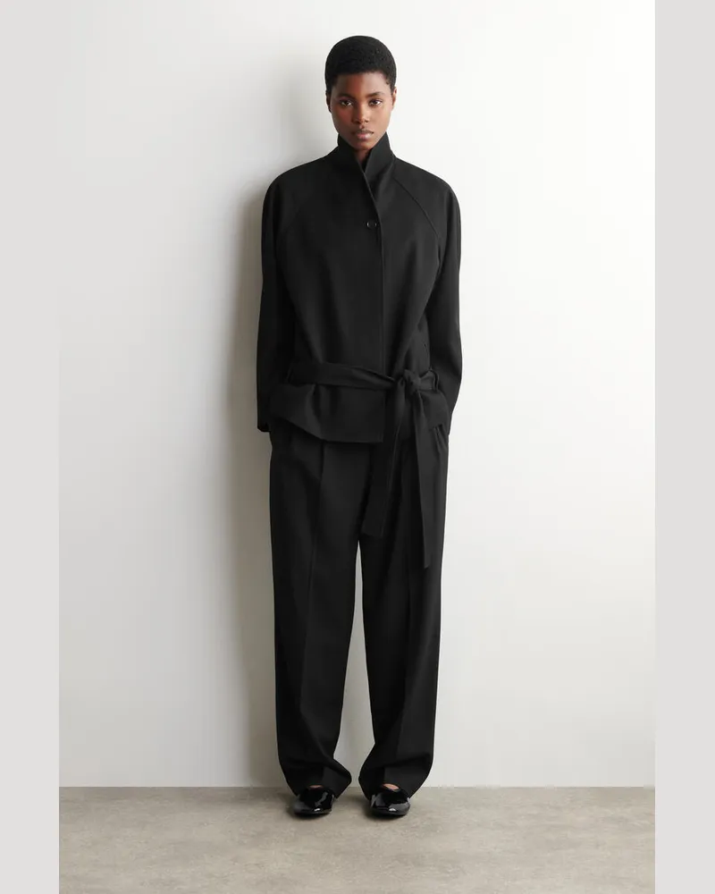 COS Schlichte Ballerinas Aus Leder Schwarz