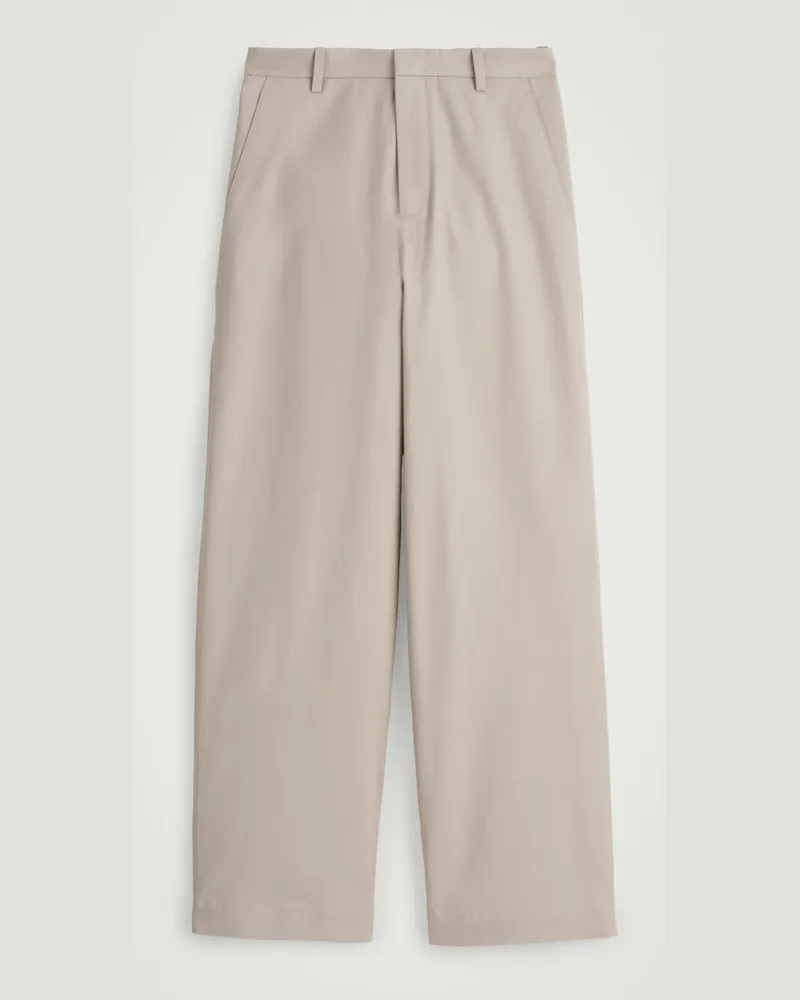 COS Chinohose Aus Baumwolle Mit Weitem Bein Beige