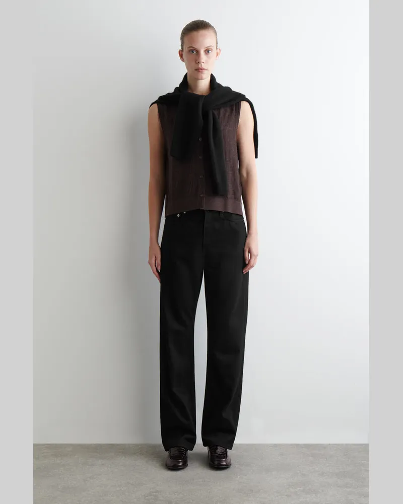 COS Reprise Jeans Mit Geradem Bein Schwarz
