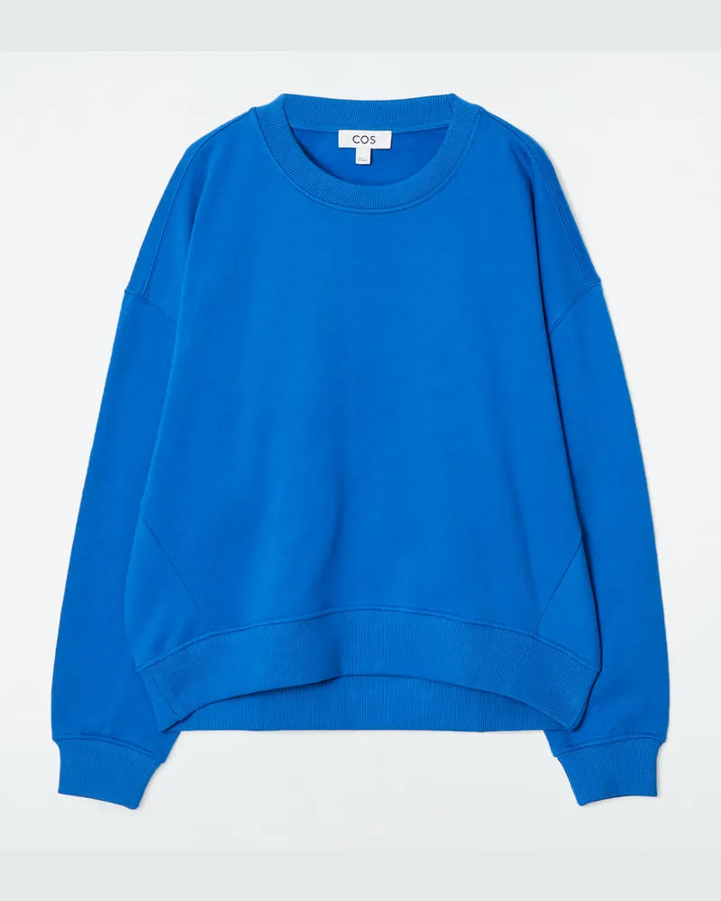 COS Klassisches Sweatshirt Mit Rundhalsausschnitt Blau