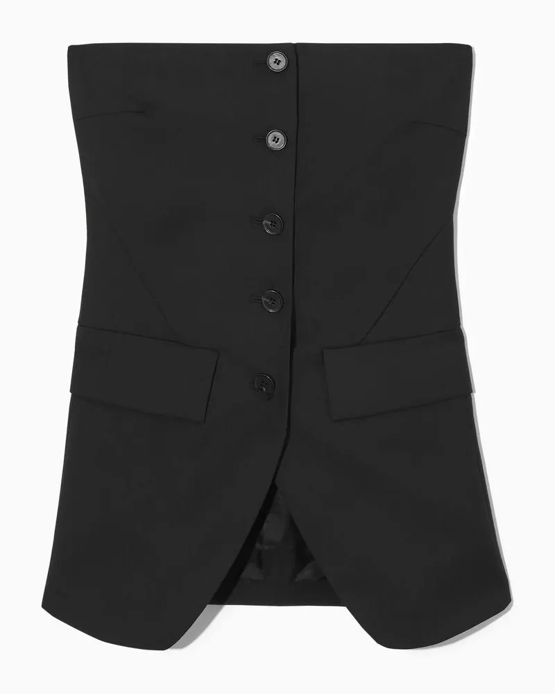 COS Elegantes Bustier Im Westen-Stil Schwarz