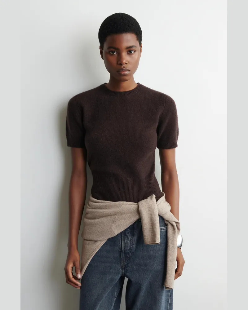 COS T-Shirt Aus Kaschmir Braun