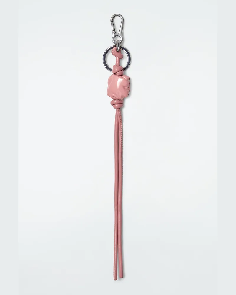 COS Anhänger Mit Steppdesign, Perlen Und Lederquaste Rosa