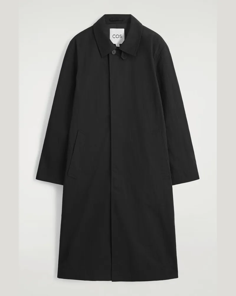 COS Baumwoll-Trenchcoat Schwarz