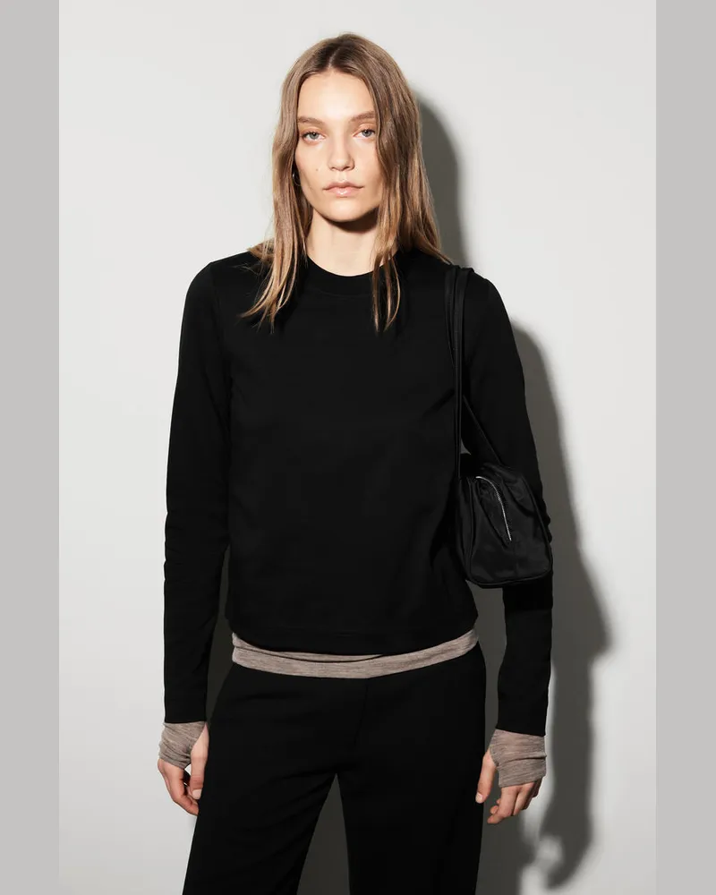 COS Elegantes Langarmshirt Schwarz