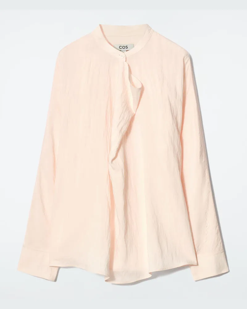COS Bluse Mit Drapierter Partie Rosa
