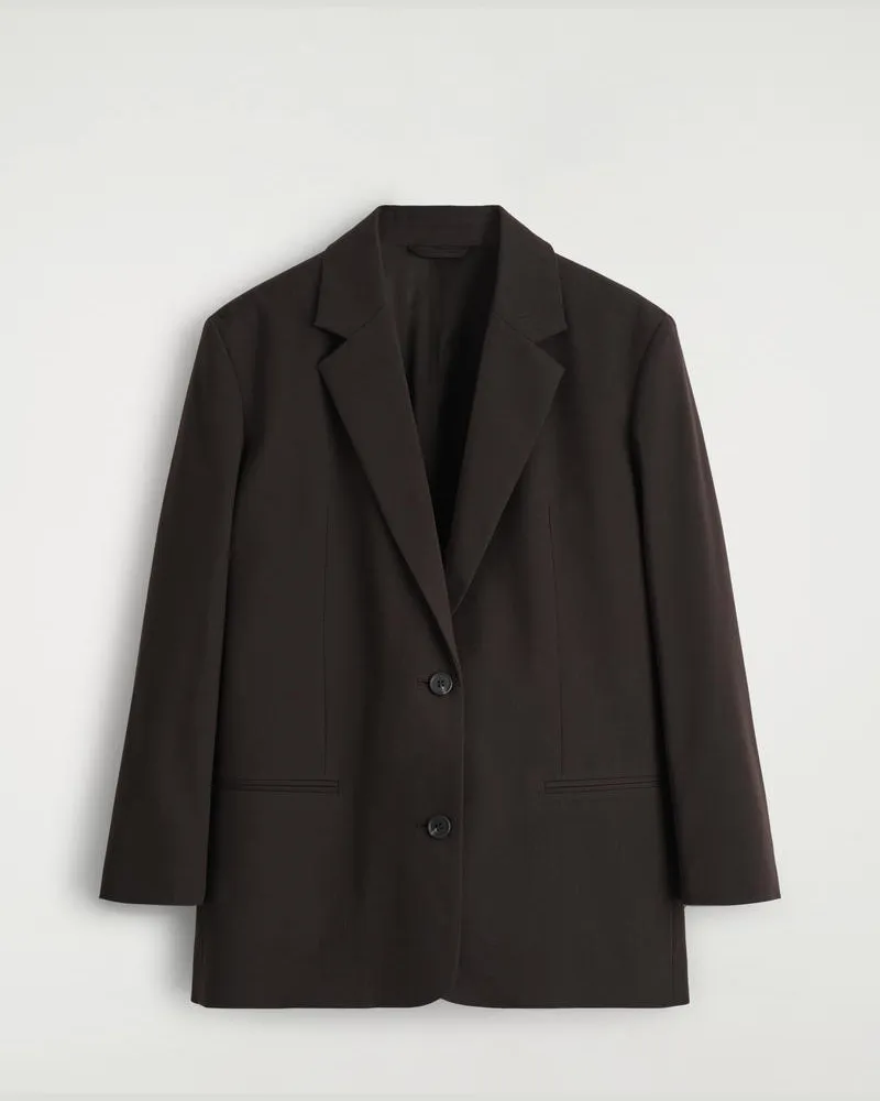 COS Blazer Aus Merinowoll-Mix Braun