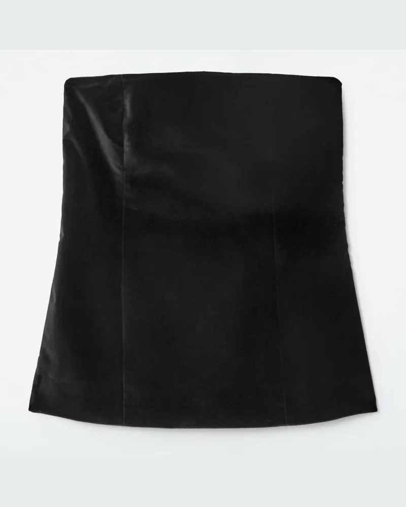 COS Bustieroberteil Aus Samt Schwarz