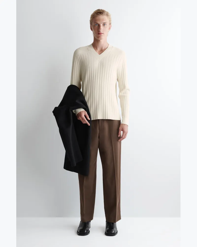 COS Verkürzte Hose Aus Baumwolle Mit Geradem Bein Braun