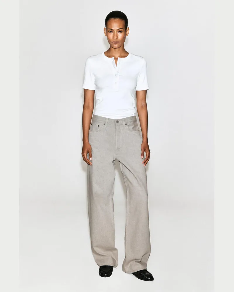 COS Facade Jeans Mit Geradem Bein Beige