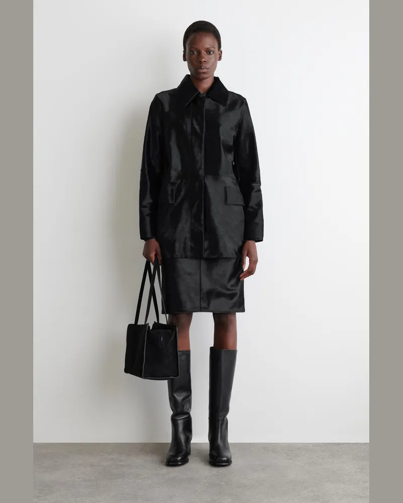 COS Kniehohe Stiefel Aus Leder Mit Absatz Schwarz