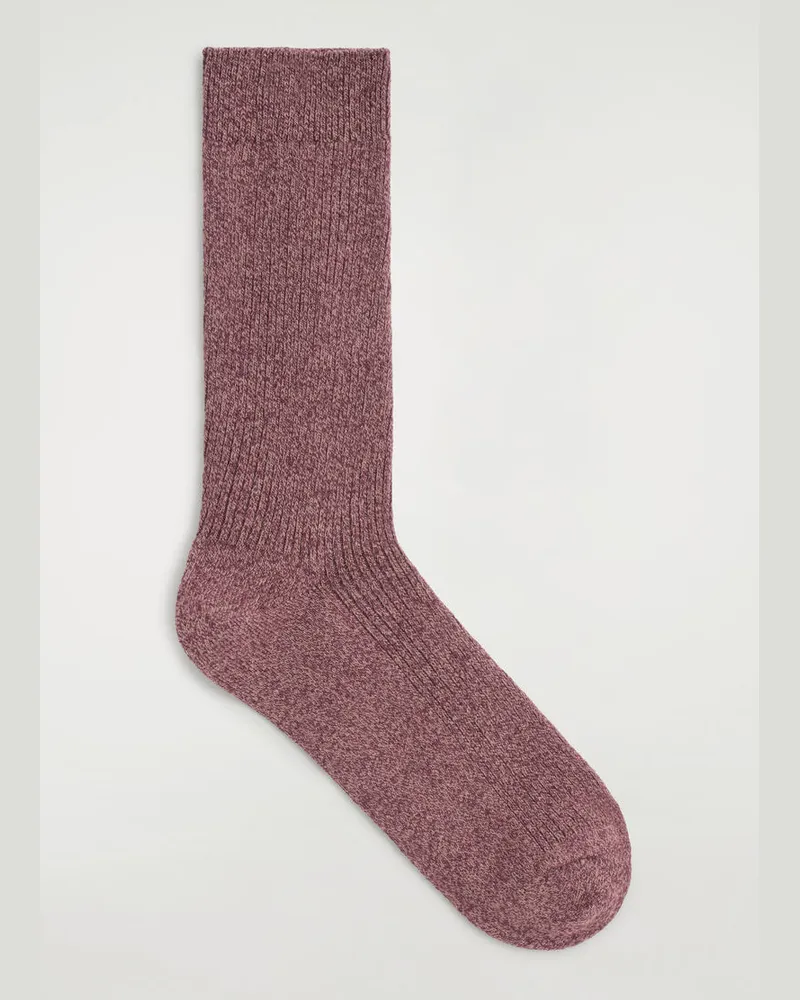 COS Gerippte Socken Rot