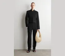Abgerundete Schultertasche - Stroh