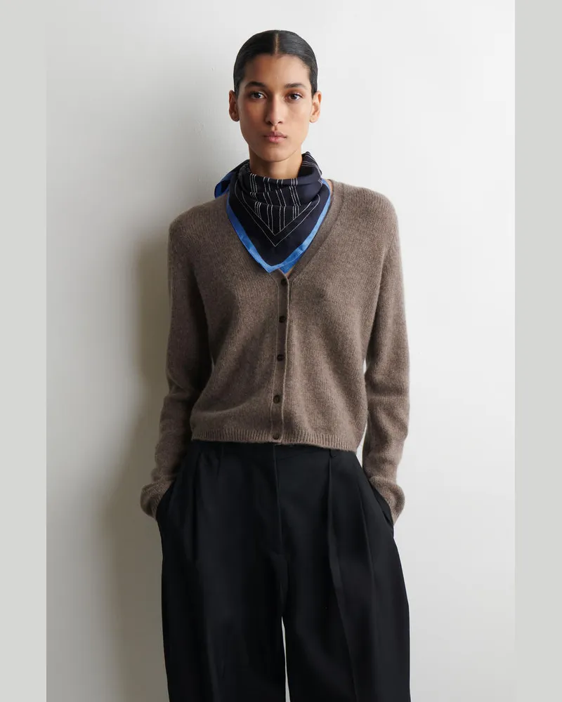 COS Strickjacke Aus Kaschmir Mit V-Ausschnitt Braun