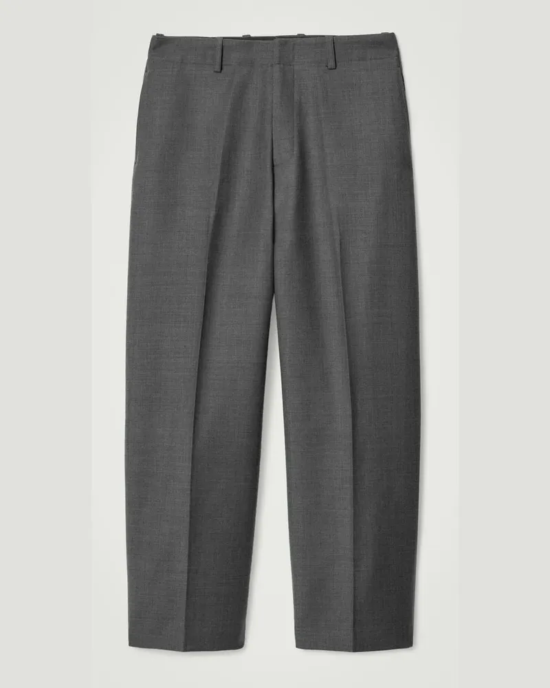 COS Hose Aus Merinowoll-Mix Mit Weitem Bein Grau