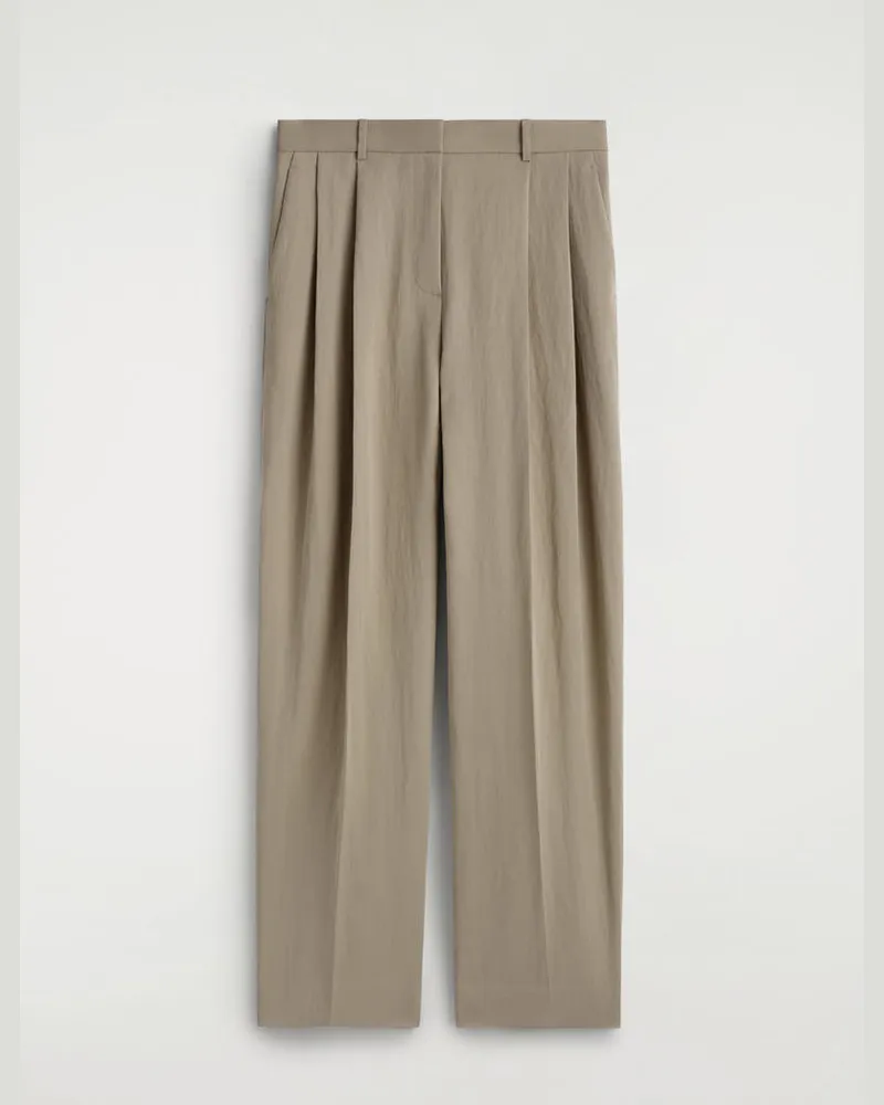 COS Lockere, Fliessende Hose Mit Weitem Bein Beige