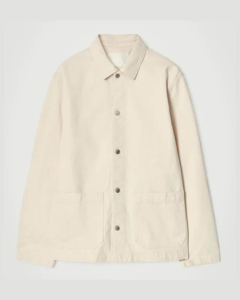 COS Lockere Utility-Hemdjacke Aus Denim Weiß