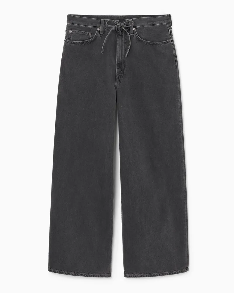 COS Hose Aus Denim Mit Besonders Weitem Bein Schwarz