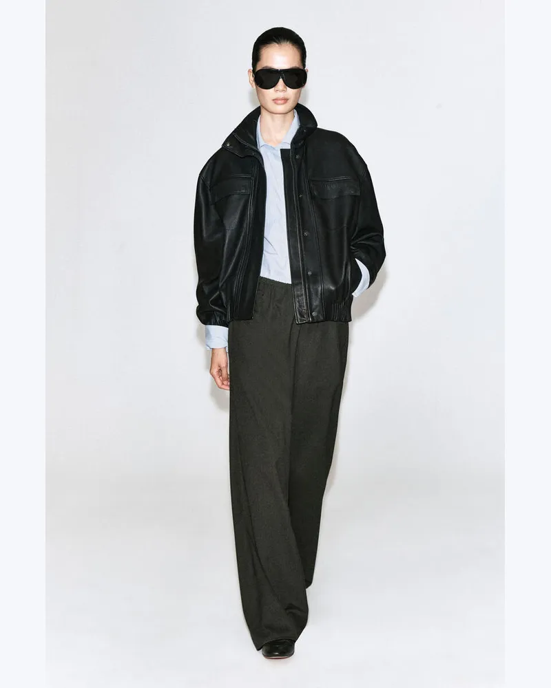COS Hose Aus Woll-Mix Mit Weitem Bein Grau