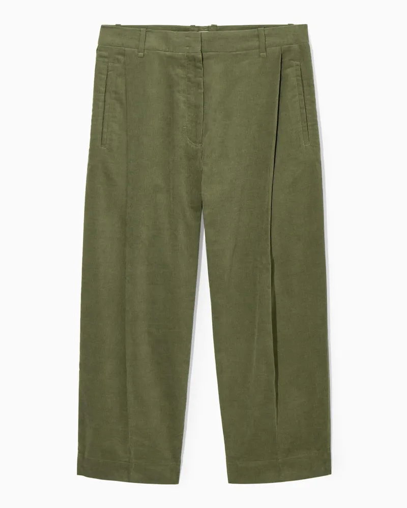 COS Cordhose Mit Barrel-Bein Und Falten Grün