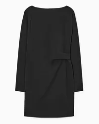 COS Langärmliges Asymmetrisches Minikleid Schwarz