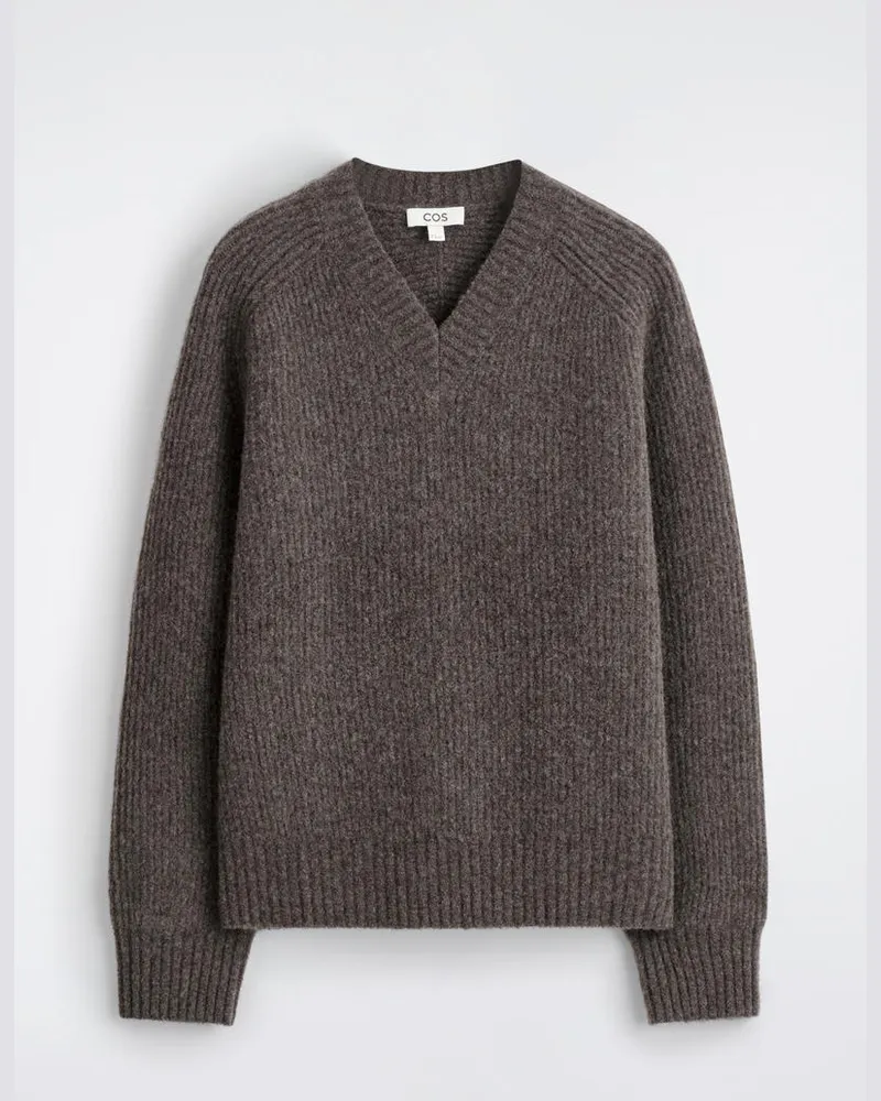 COS Oversized-Pullover Aus Woll-Yak-Mix Braun