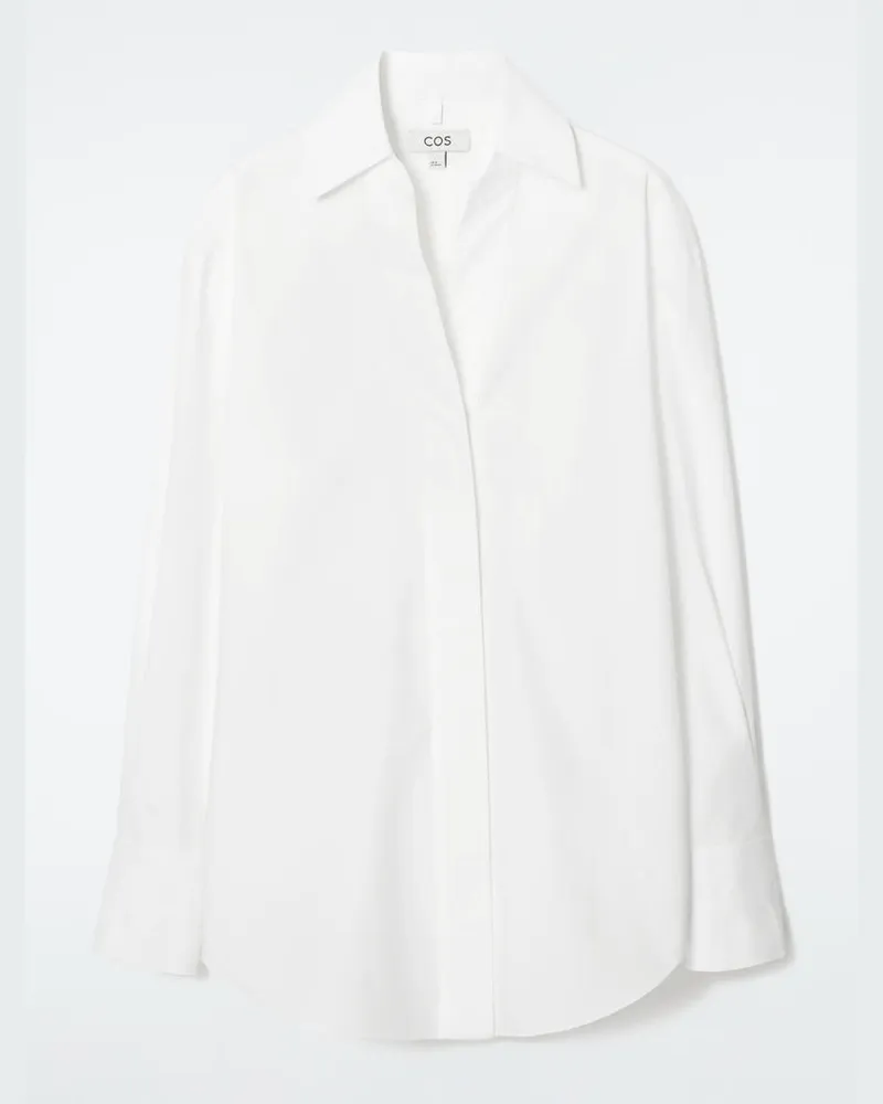 COS Oversized-Hemd Mit Bindedetail Weiß