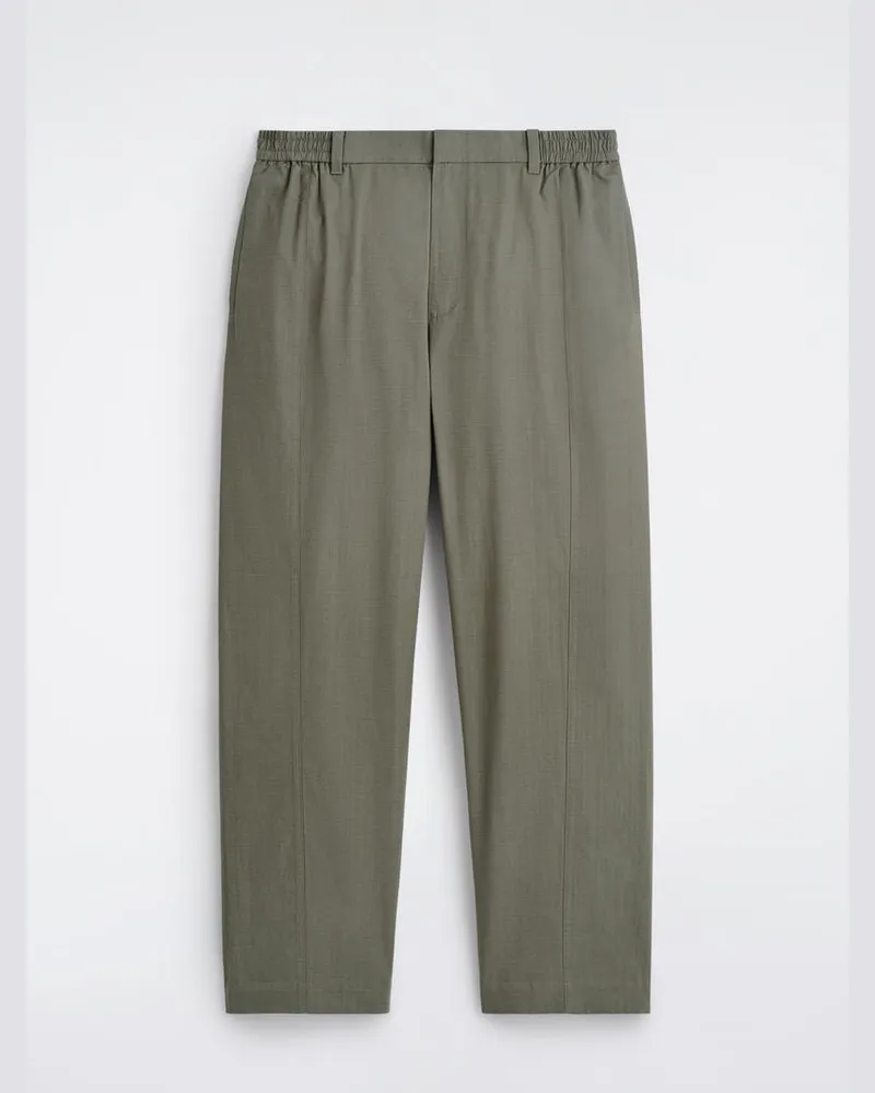 COS Cotton Tapered Trousers Grün