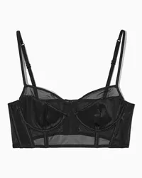 Cos Bustier Aus Mesh Schwarz