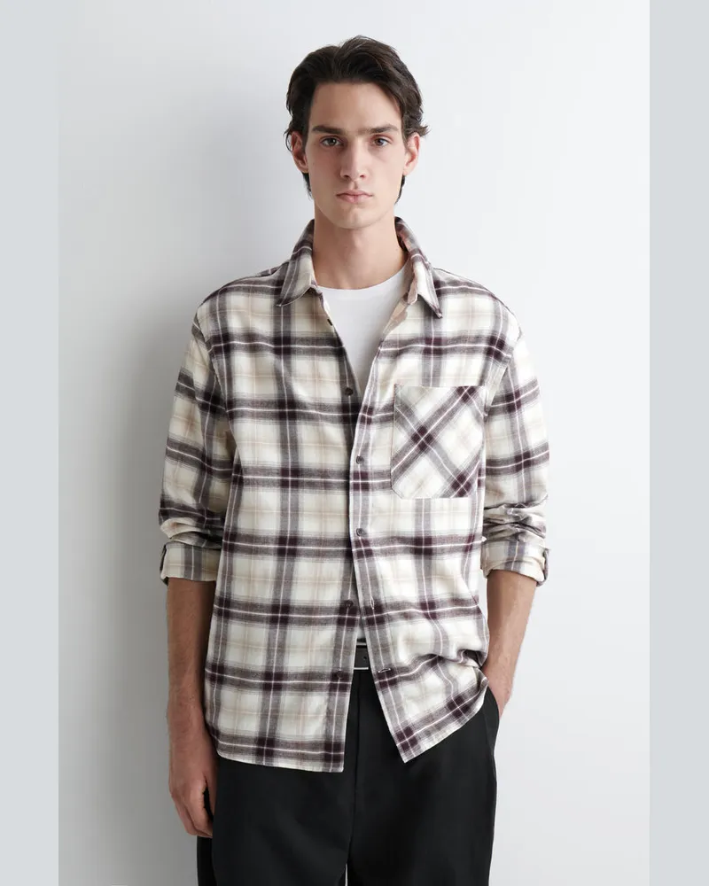 COS Kariertes Hemd Aus Pima-Baumwolle Beige