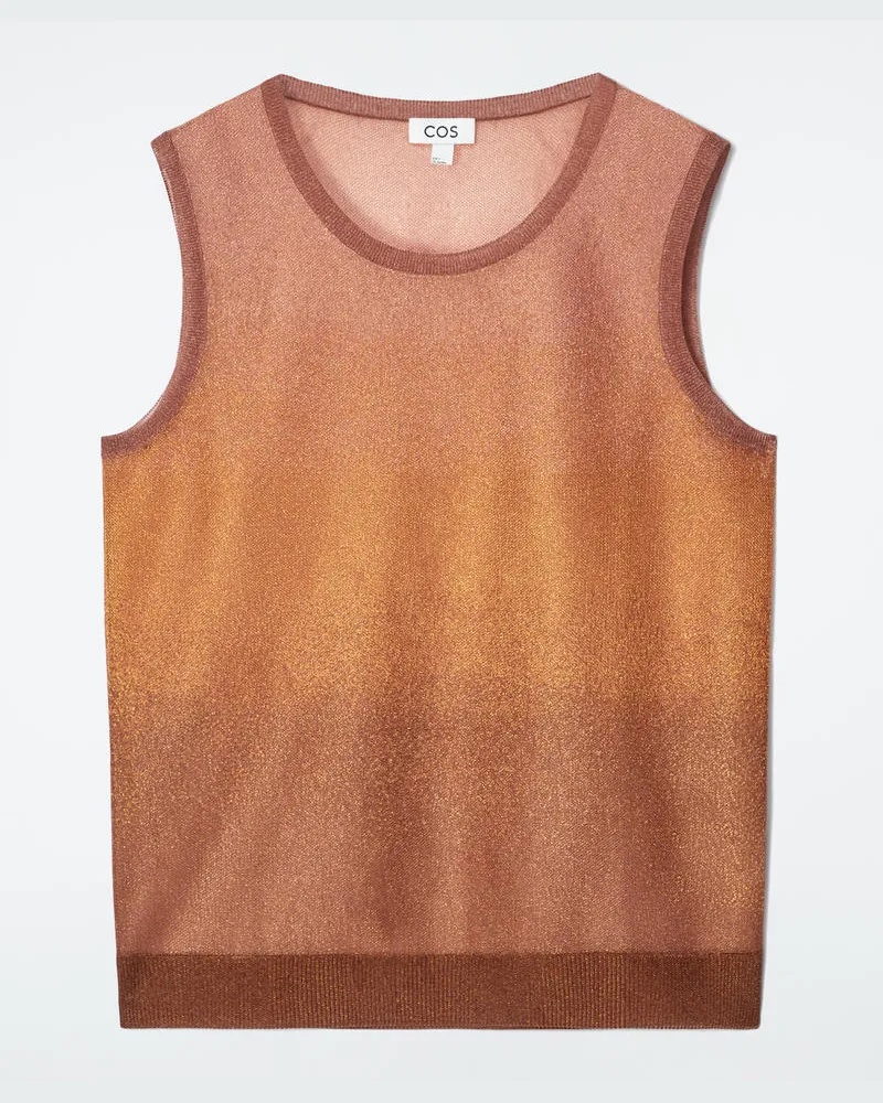 COS Feinstrick-Tanktop Mit Farbverlauf Braun
