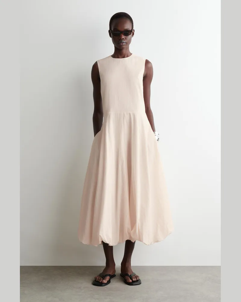 COS Ärmelloses Midikleid Mit Bubble-Saum Rosa